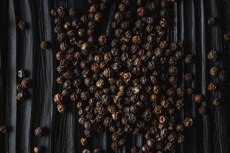 Organic Black Peppercorns Spice for Flavorful Cuisine and Seasoning.の写真素材