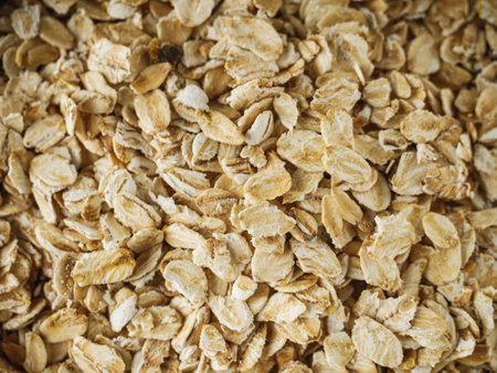 Oatmeal Breakfast Bowl Organic Granola Healthy Diet Vegetarian Nutrition Snack Protein Natural Food...