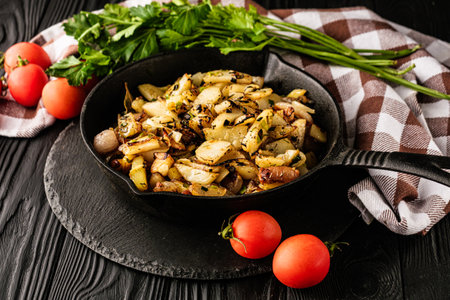 Rustic Fried Potatoes with Onions and Herbs A Crispy, Homemade Comfort Meal