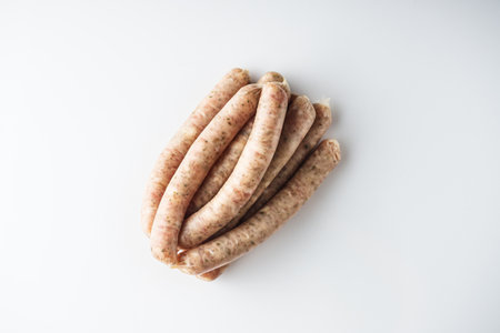 Raw and Grilled Sausage BBQ Meat.の写真素材