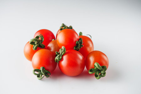 Fresh Cherry Tomatoes A Healthy Ingredient.の写真素材
