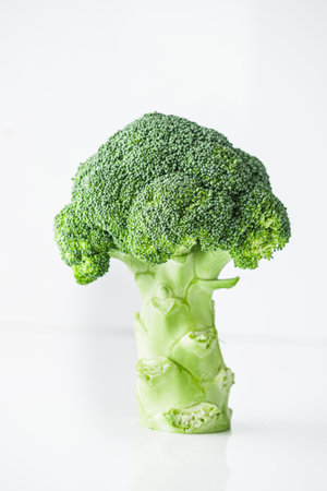 Fresh Broccoli, Healthy and Organic Ingredient on white background.の写真素材