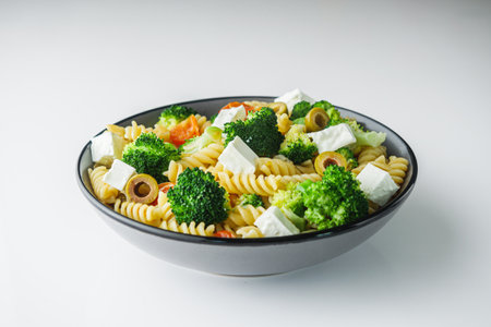 Healthy Italian Fusilli Pasta with Broccoli.の写真素材