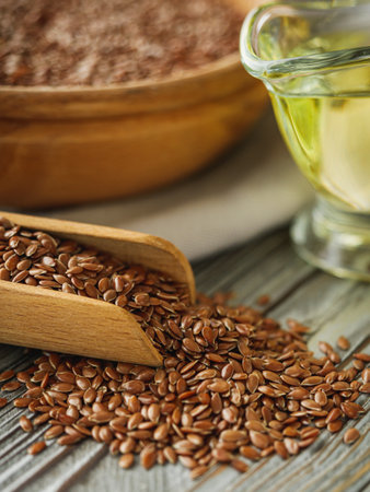 Flax Seeds Superfood for Nutrition Health...の写真素材