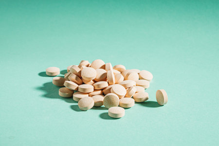 Omega 3 Fish Oil Capsules Essential Dietary Supplement for Health Wellness.の写真素材