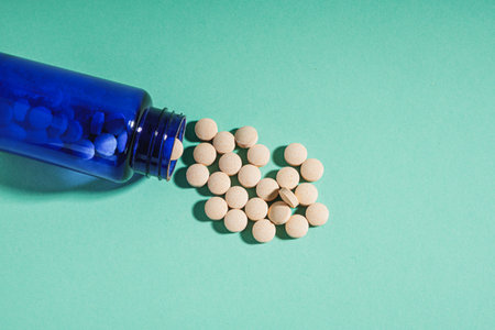 Omega 3 Fish Oil Capsules Essential Dietary Supplement for Health Wellness.の写真素材