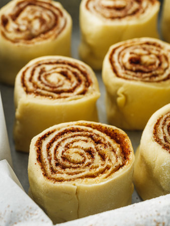 Homemade Cinnamon Rolls Sweet Fluffy Delight...の写真素材