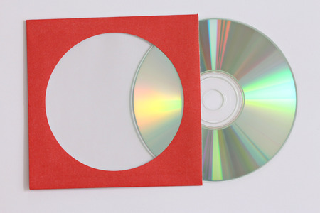 close-up on a cd dvd blue ray for data records