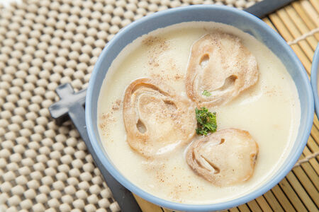 Mushroom cream soupの写真素材