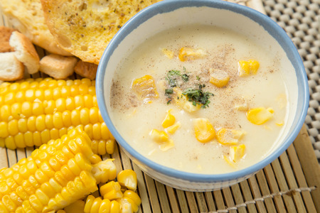 corn soupの写真素材