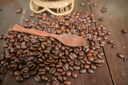roasted coffee beansの写真素材