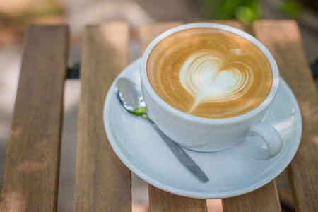 Latte Art coffeeの写真素材