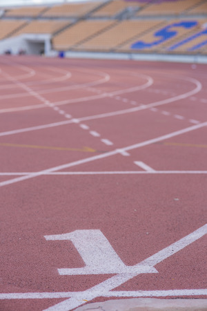 Number 1 on running trackの写真素材