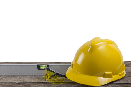engineer working table plan on white background