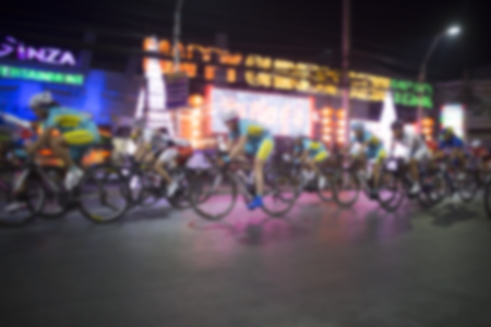 blurry Asian Cycling Championship during the race for backgroundの写真素材