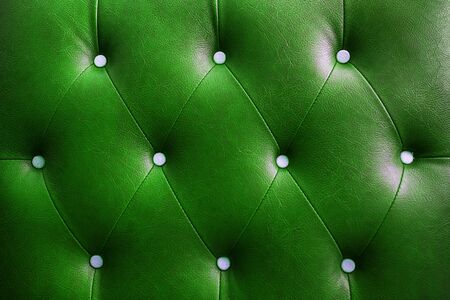 green upholstery leather pattern backgroundの写真素材