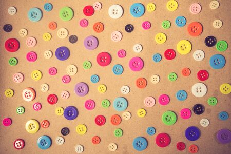 Sewing buttons background. Colorful sewing buttons texture.vintage color