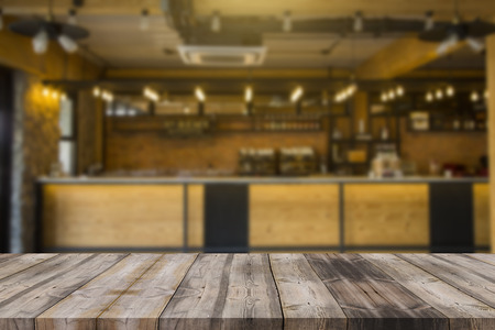 blurred background of bar and desk space can be used for montage or display your productsの写真素材