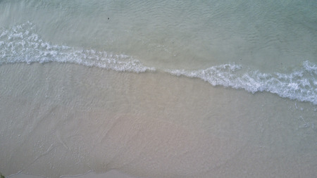 top view bird eye of sea sand beach background concept.Soft focus
