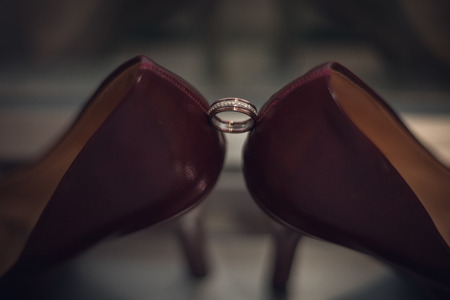 wedding rings,vintage picture style - Imageの写真素材