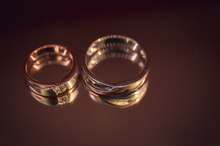 wedding rings,vintage picture style - Imageの写真素材