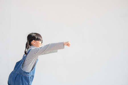 Child acts like a superhero to save the world