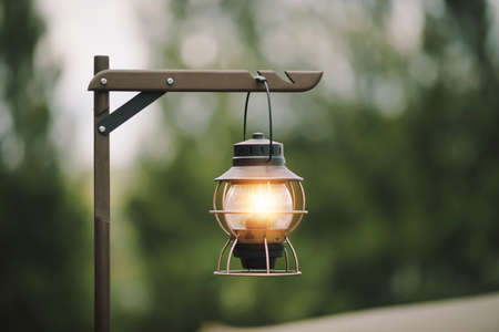 Lantern Light Outdoor Camping in the Evening