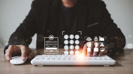 login and password, cyber security concept, data protection and secured internet access,...