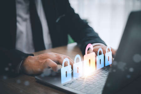 internet, Cyber, firewall security, Data protection, information safety and encryption, secured...