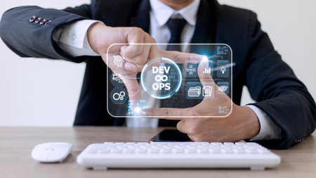 DevOps Methodology Development Operations agil programming technology concept.