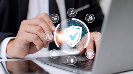 Quality management with Quality Assurance or QA and Quality Control or QC and improvement. Standardization and certification concept. Compliance to regulations and standards. Concept with manager.の写真素材