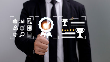 Quality Assurance concept, operating with the quality assurance, guarantee, standards, ISO certification, and standardization notion as proof of top serviceの写真素材