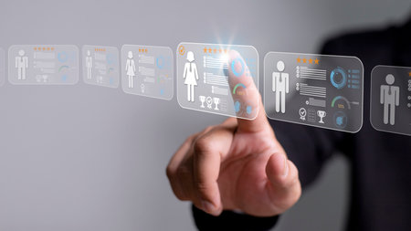 HR, Recruitment, and leadership. Teambuilding. Select a team leader. Business concept.