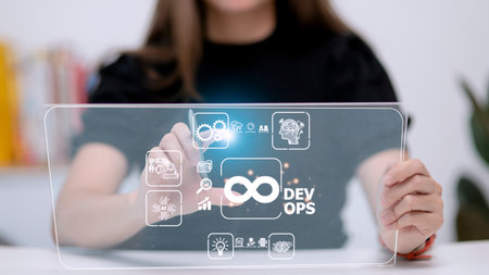 DevOps Methodology Development Operations agil programming technology concept.
