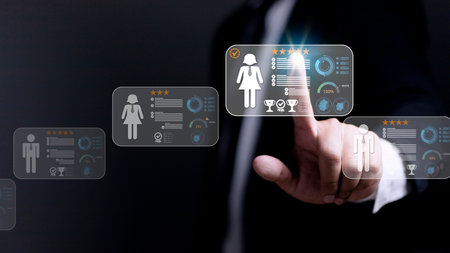 HR, Recruitment, and leadership. Teambuilding. Select a team leader. Business concept.の写真素材