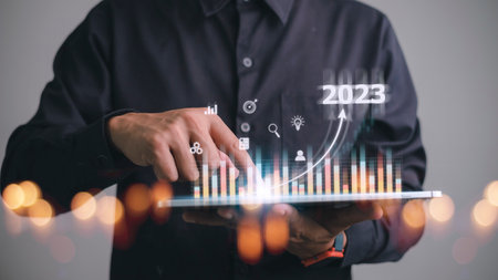 Business and Technology target set goals and achievement in 2023 new year resolution statistics...