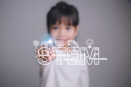 STEM Education Concept, STEM. Science Technology Engineering Math. Sci-Tech. Tech. Education concept.の写真素材