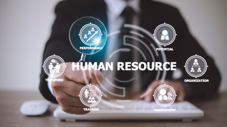Human Resources HR management Recruitment Employment Headhunting Concept.の写真素材