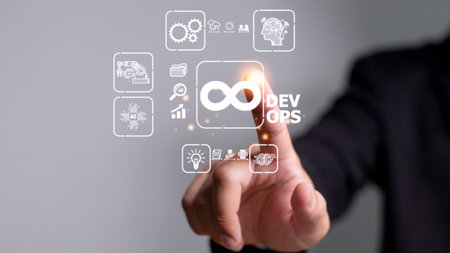 DevOps concept, software development and IT operations, agile programming
