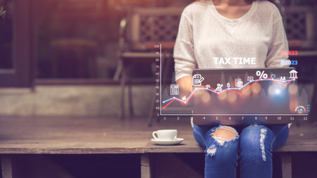 Concept of tax payment optimization business finance, people with taxes icon on technology screen, income tax and property, background for business, individuals and corporations such as VAT

Concept of tax payment optimization business finance, people with taxes icon on technology screen, income tax and property, background for business, individuals and corporations such as VATの写真素材
