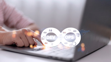 DevOps Methodology Development Operations agil programming technology concept.