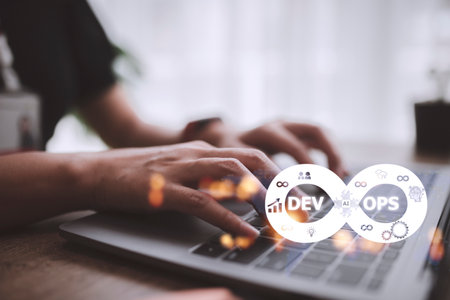DevOps Methodology Development Operations agil programming technology concept.