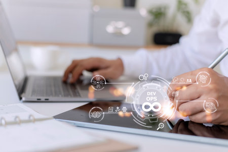 DevOps concept, software development and IT operations, agile programming