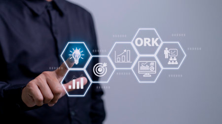 Objectives and Key Results OKR. Methods for project managementの写真素材