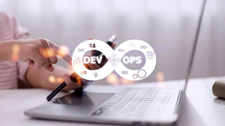 DevOps Methodology Development Operations agil programming technology concept.