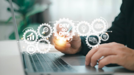 DevOps Methodology Development Operations agil programming technology concept.