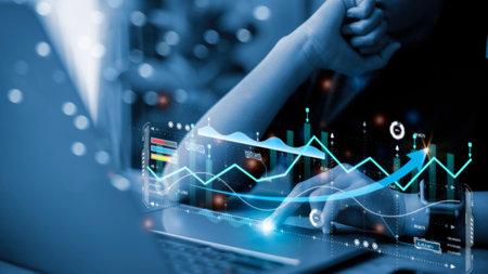 Business Intelligence concept - data analysis, management tools, intelligence, corporate strategy...