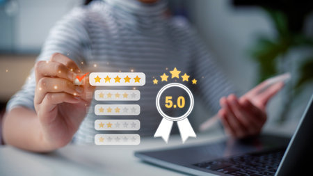 Customer can evaluate quality of service leading to reputation ranking of business. User give rating...