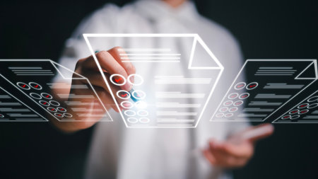 Online business contract Electronic signature, e-signing, digital document management, paperless office, signing business contract concept..の写真素材