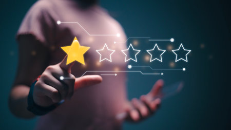 Customer review satisfaction feedback survey concept. experience dissatisfied, Unhappy user giving...